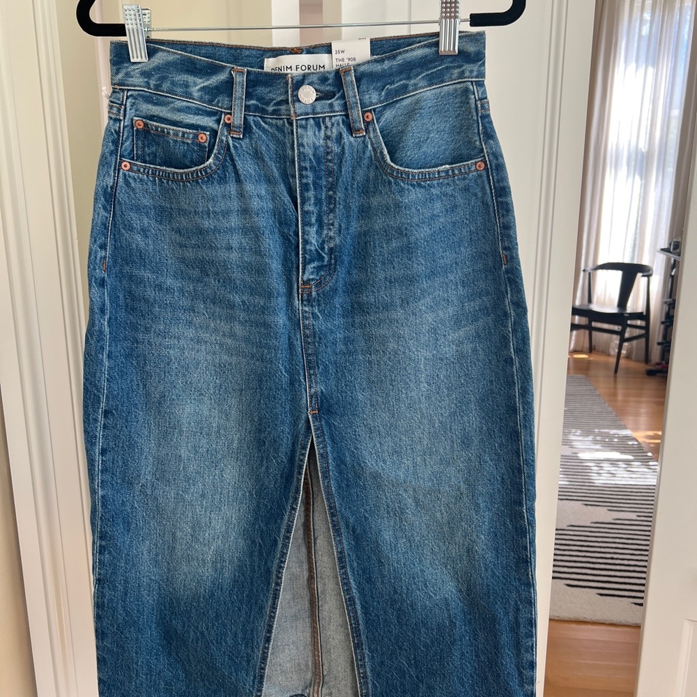 Denim Forum Denim Midi Skirt